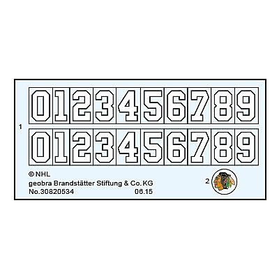 30820534_sparepart/Etikett 5074 "Goalie Chicago Blackhawks"